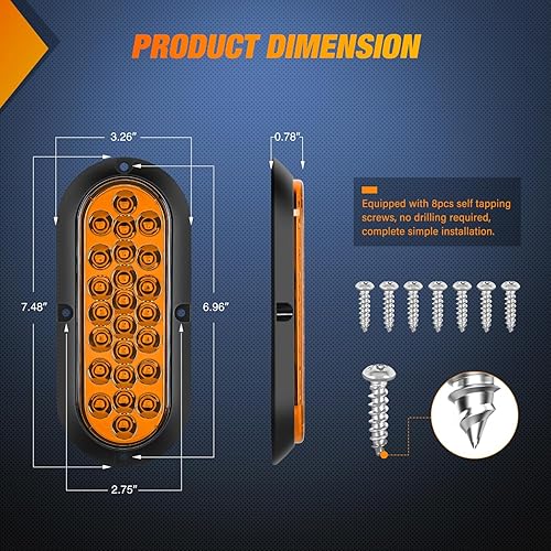 Vista 55 de Nilight Kit de 2 luces traseras para remolque, 40 LED, luces de marcha atrás, luces de marcha atrás, impermeables, para camiones de 10-30 V, RV, 2