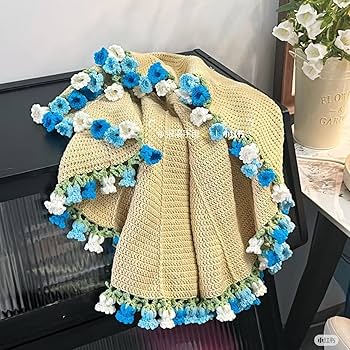 花束ブランケット（バラ） Amazon｜花束になるブランケット 110cm かぎ針編みのブーケ