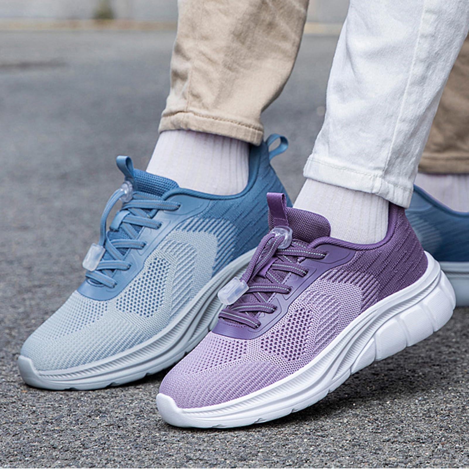 Scarpe Diabetici Uomo E Donna Scarpa Ginnastica Traspiranti Antiscivolo Suola Morbida Calzatura Casual Scarpe Alluce Valgo Scarpa Comode per Esterni Tacco Zeppa Alluce Valgo