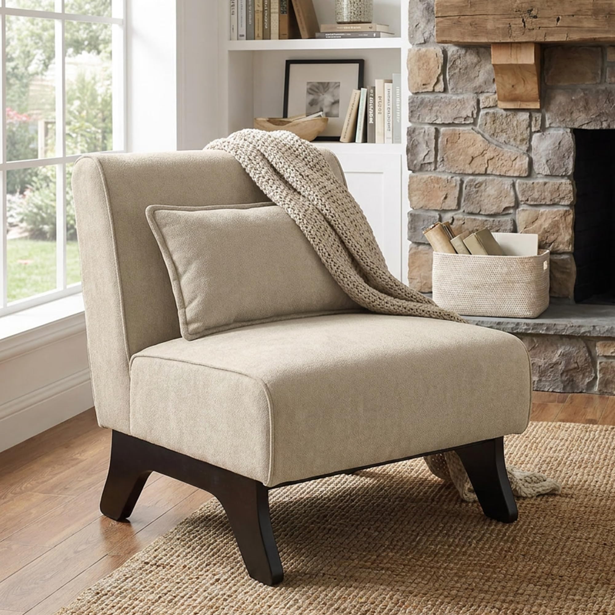 Womina Upholstered Armless Accent Chair