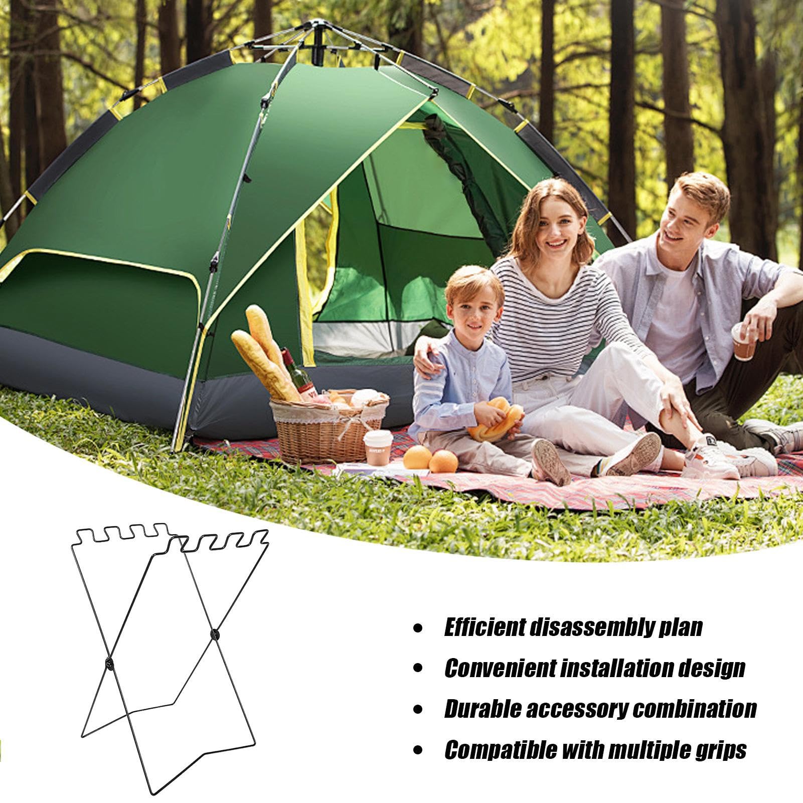 Folding Trash Bag Holder Frame – 56x32cm Metal Garbage Bag Support Rack For Garden, Kitchen, Camping, Lightweight & Portable