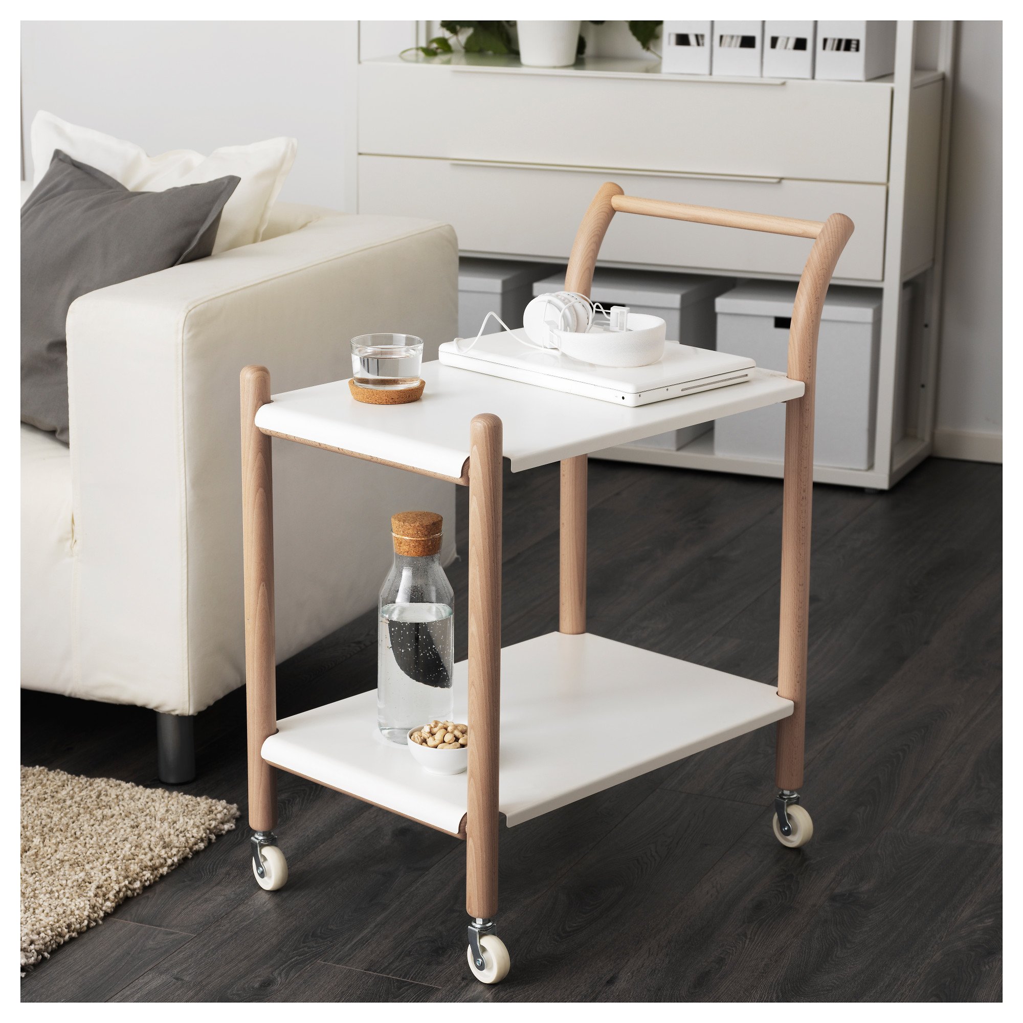 ikea ikea ps 2017 sehpa tekerlekli kayin beyaz amazon com tr ev ve yasam