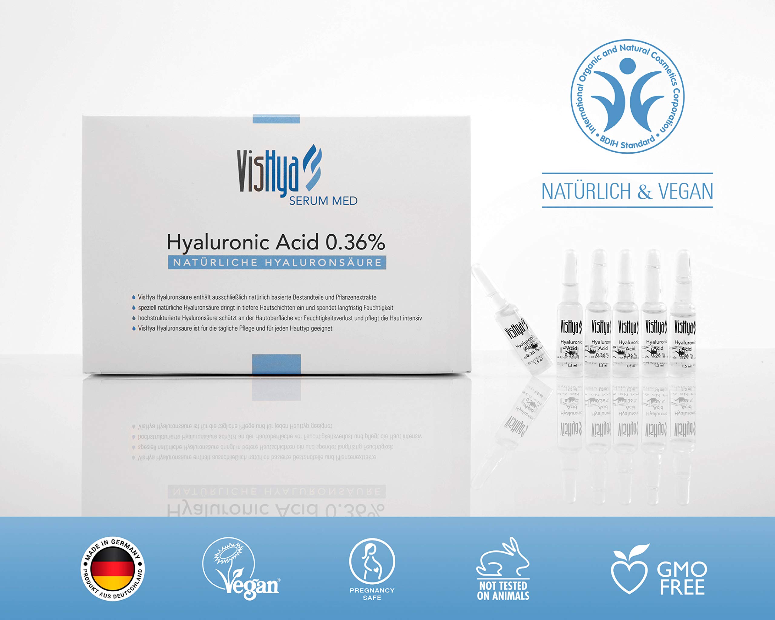 Hyaluronsäure 0.36% -Natürliche Hyaluronsäure Ampullen 1,5 ml 30 St