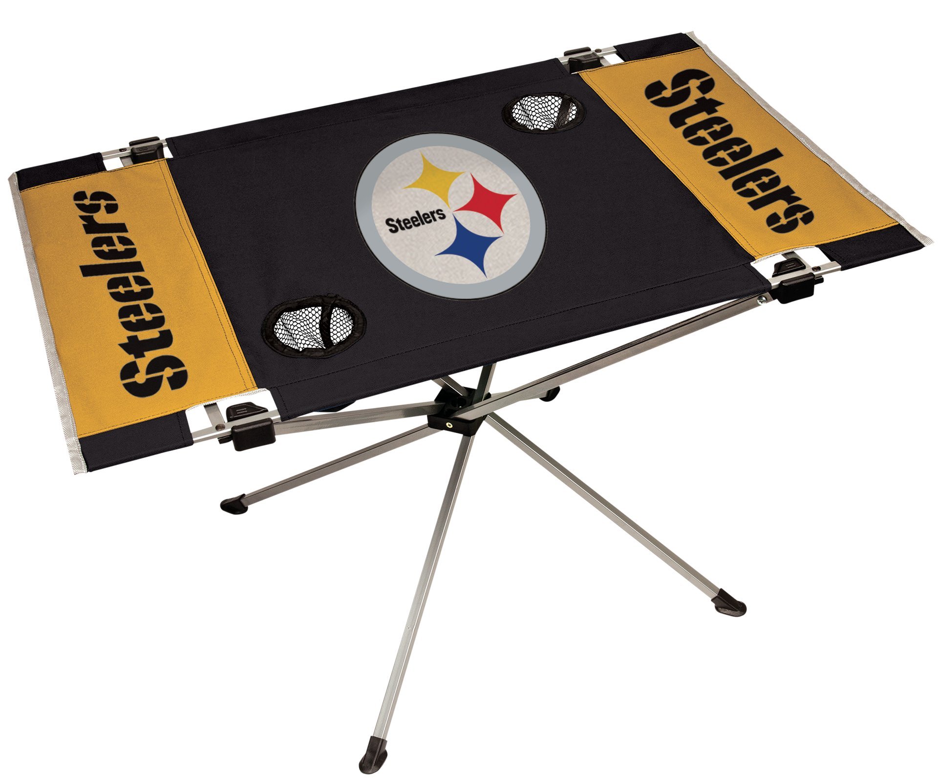 NFL Portable Folding Endzone Table, 31.5 in x 20.7 in x 19 in, Pittsburgh Steelers
