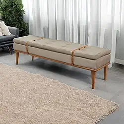 Recamier Luxo Madeira Maciça Londres Bege