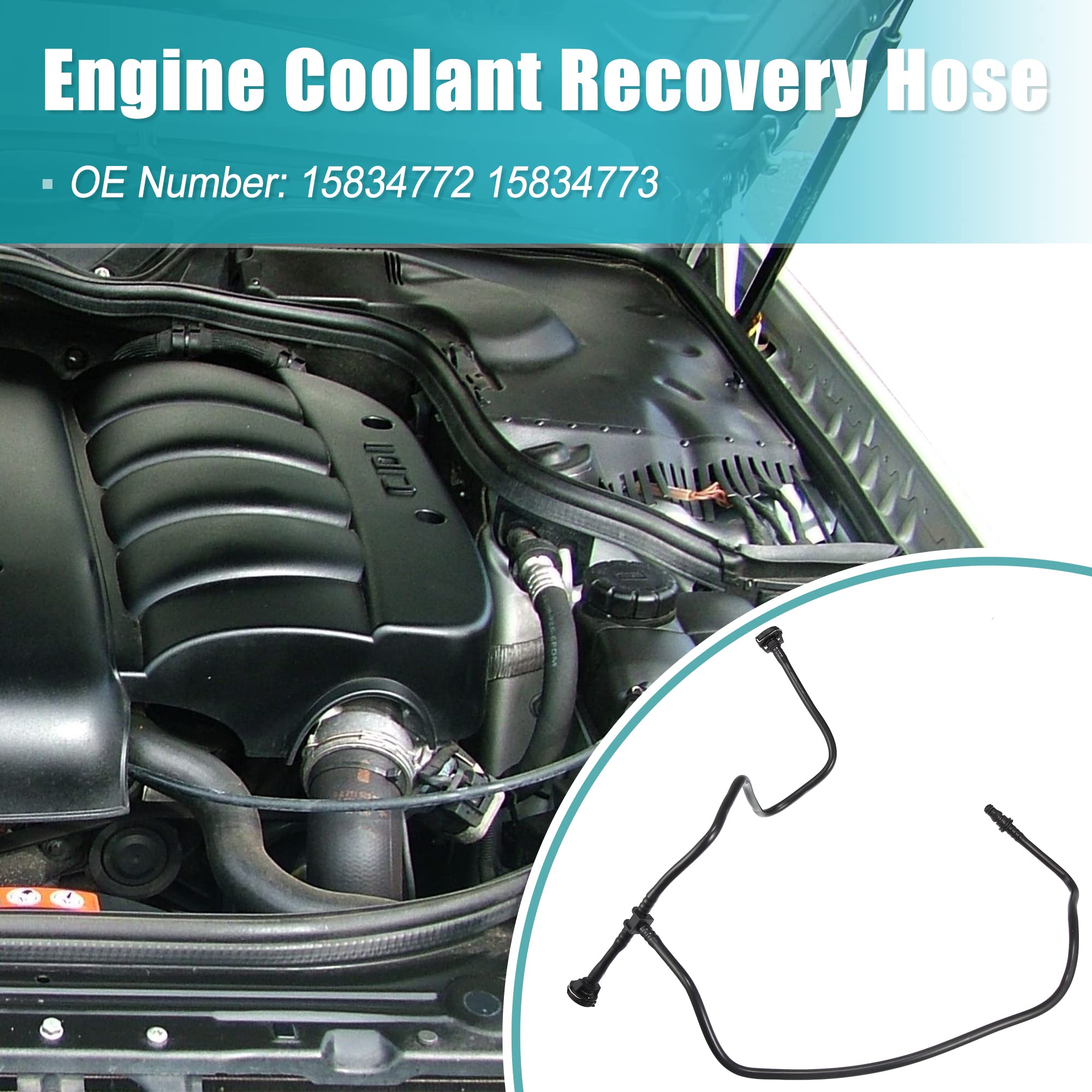 X AUTOHAUX 1665000291 1665001091 Radiator Overflow Hose Expansion 