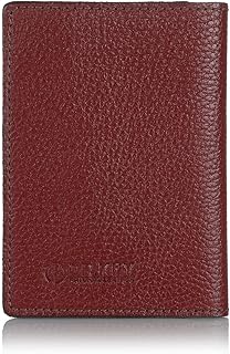 محفظة باسبورت جلد للجنسين بتصميم ثنائي الطي من دكتور كي, أحمر, 10x14 cm