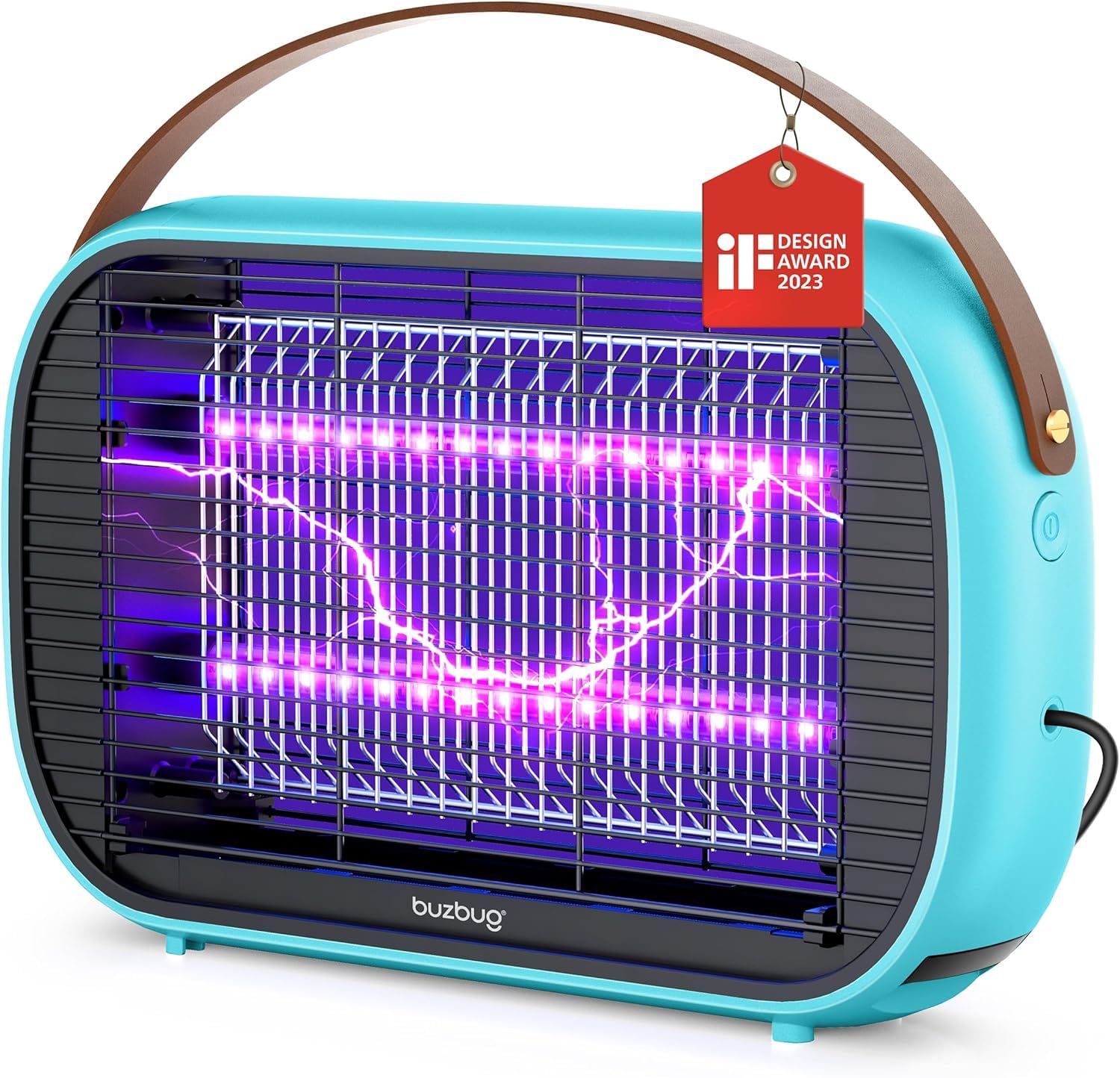Buzbug Insetticida a LED, 10 anni di durata della lampada, 2800 V, forte trappola per zanzare e mosche, sostenibile con basso consumo energetico, lampada per zanzare, repellente per zanzare (verde blu