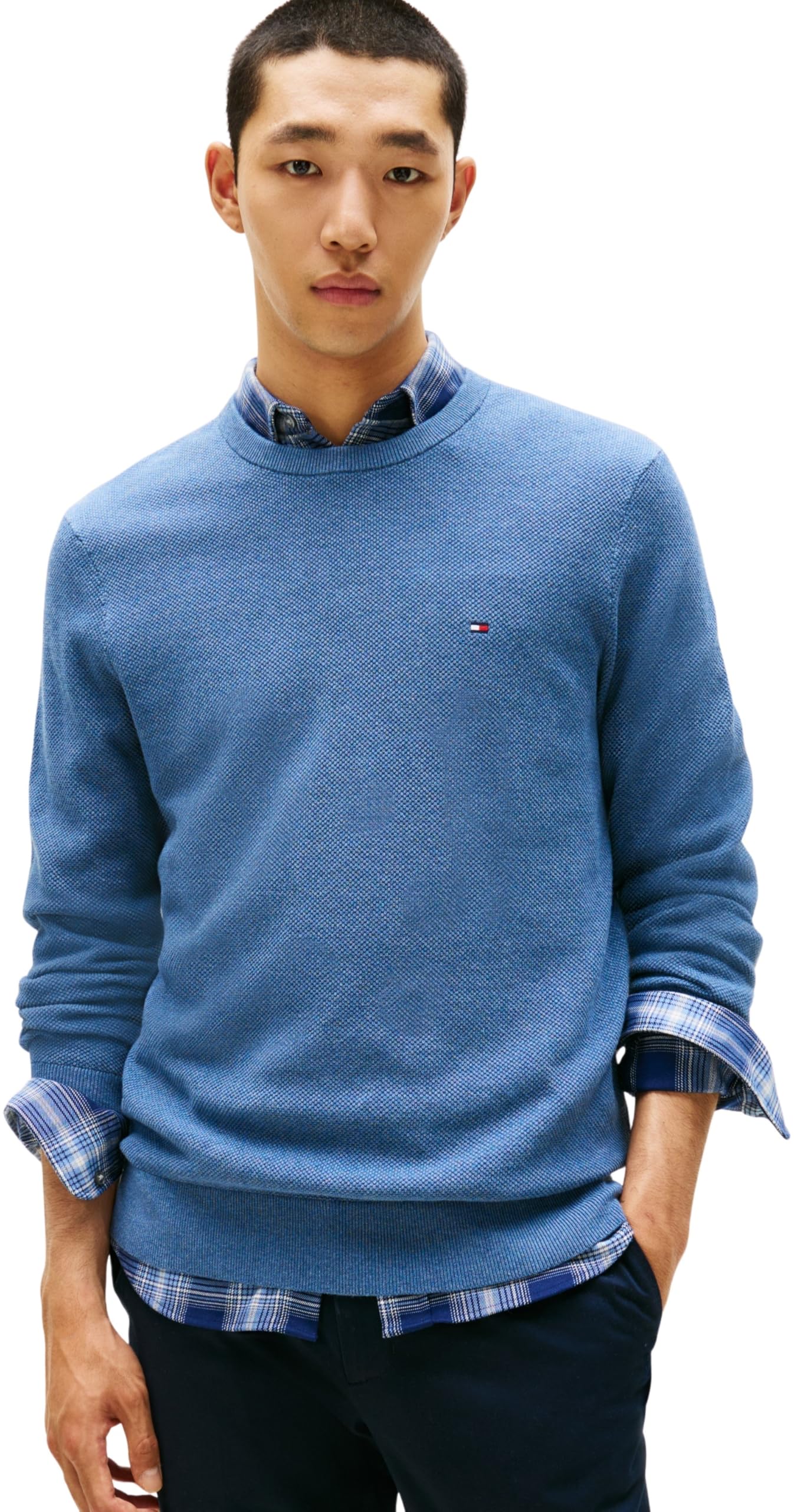 Tommy Hilfiger Herren Pullover Essential Structure Crew Neck Regular Fit