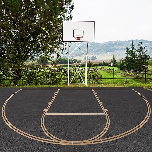 Basketball Court Stencil Kit Marking Corrugated Cardboard for Gym Asphalt