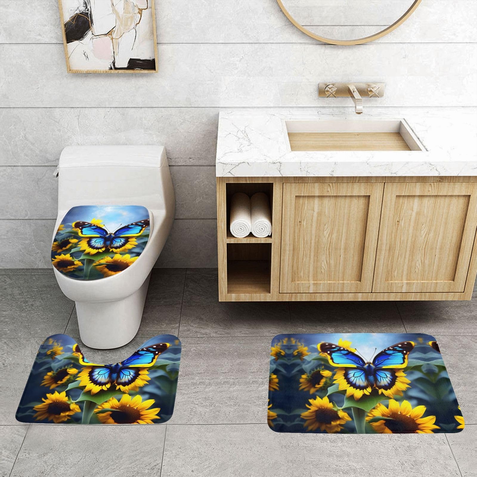 Alfombras de baño suaves y superabsorbentes PHAYAH con base de seguridad anticaídas