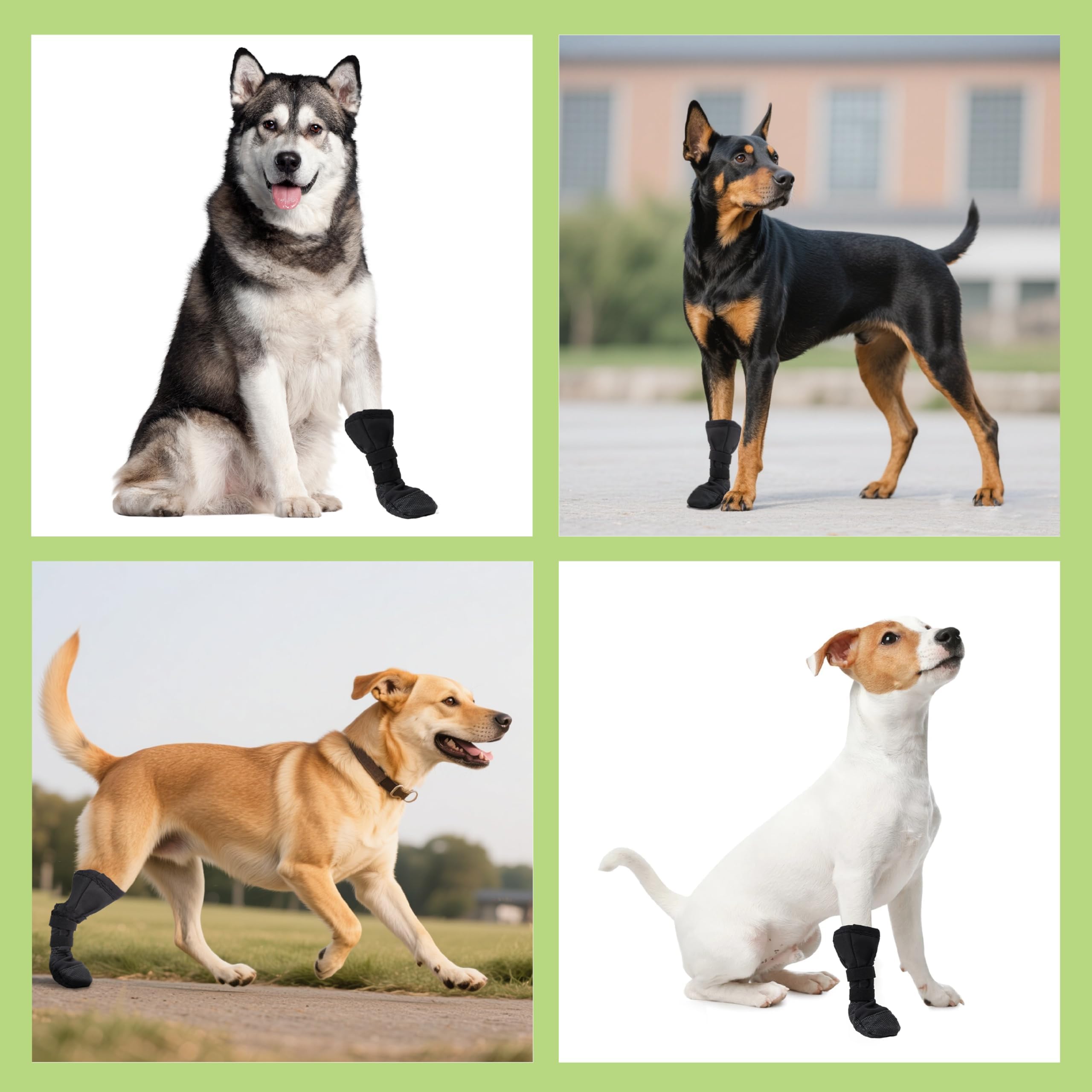 Chaussures pour Chiens Antidérapant,2PC Chaussette de Protection en Silicone pour Chien,Bottes de Protection pour Chiens,Chirurgical Housses de Protection blessures,Bottes de Protéger pour Chien (M)