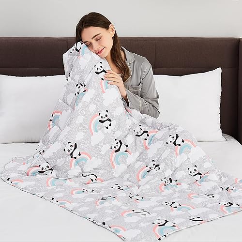 Miniatura 5 de CuteKing Manta con peso para adultos manta con peso con cuentas de vidrio de primera calidad - Manta pesada transpirable para un sueño cómodo -