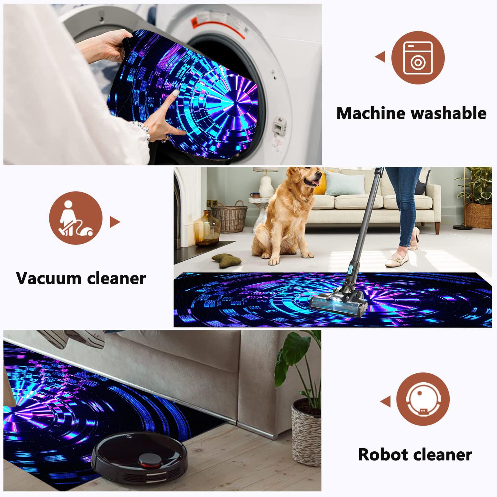 Tapis protège-Sol pour Chaise, Grand Tapis de Chaise Gaming 120 x 180 cm | Tapis Bureau Sol Antidérapant Antidérapant et Insonorisé Protection de Sols Durs, Protège Parquet Protège Sol sous Chaise