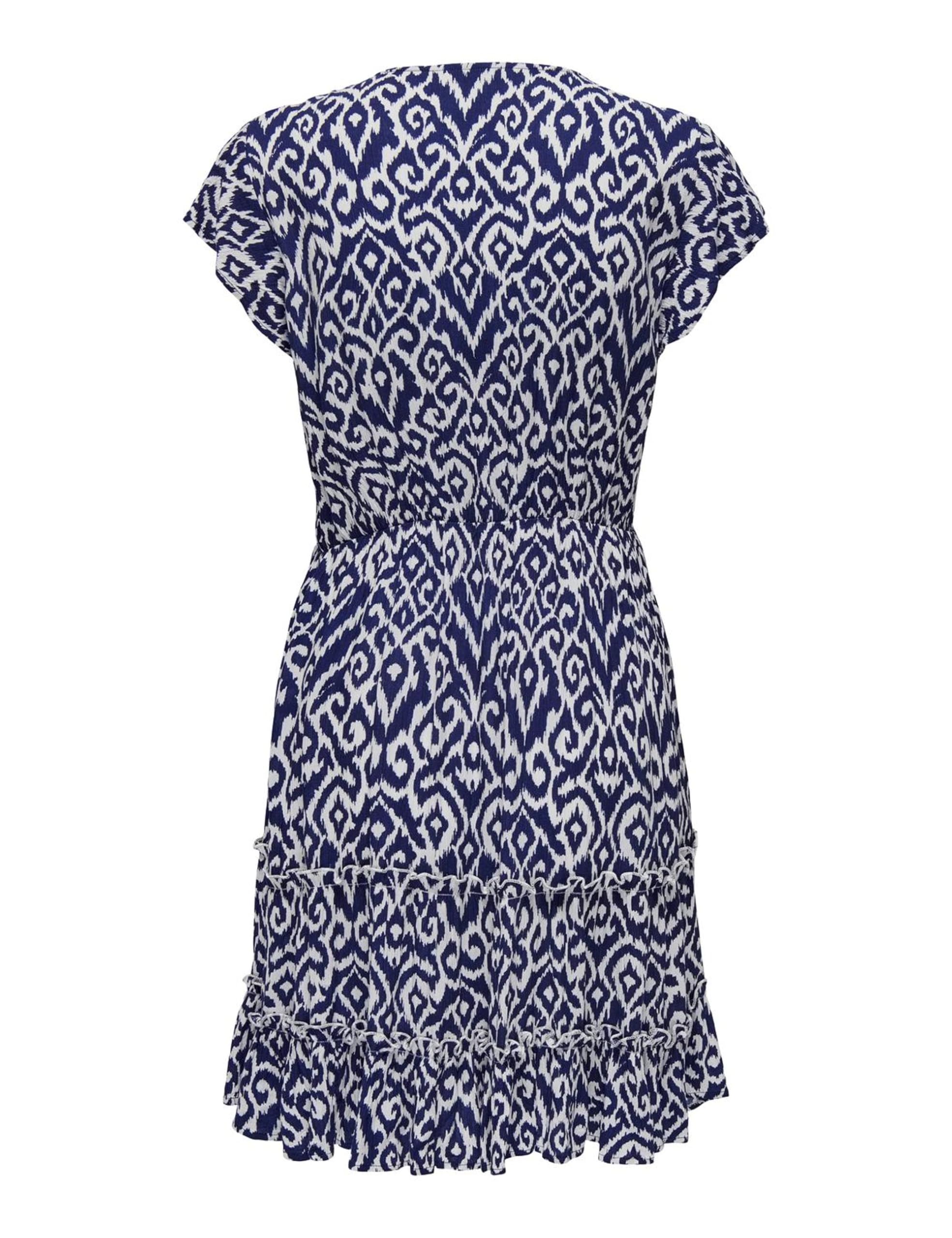 Only Onlclaudette Life SS Mini Dress Wvn Noos Mini Abito con Scollo A V E Volant per Uso Quotidiano Donna (Pacco da 1)
