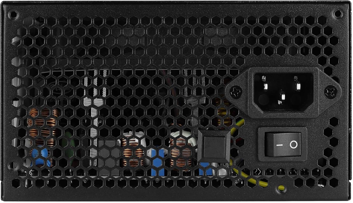 posterior view of Aerocool LUX RGB 650M Power Supply