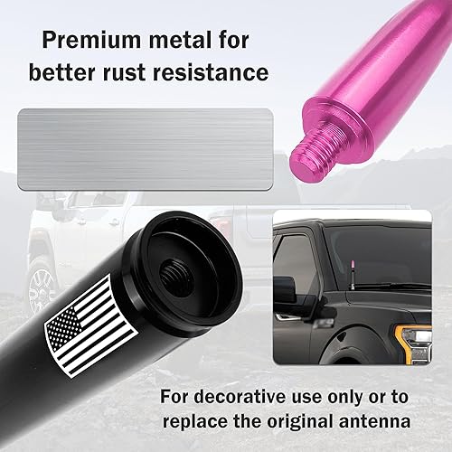 Miniatura 4 de Antena de bala para automóvil accesorios de decoración exterior de camión accesorios de antena nuevo diseño de bandera mejorado Señal de radio AMFM