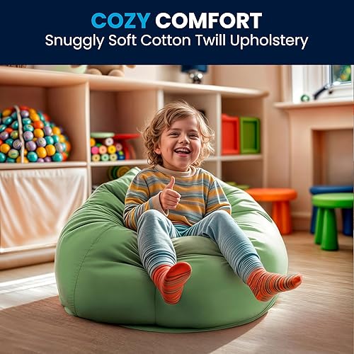 Miniatura 8 de Flash Furniture Puf sólido para niños., Vinilo, Verde