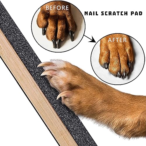Miniatura 9 de Tabla para rascar uñas de perro, lima de doble cara para patas de perros, almohadilla de arena de dos caras, 15.7 x 8.8 pulgadas, divertido cuidado