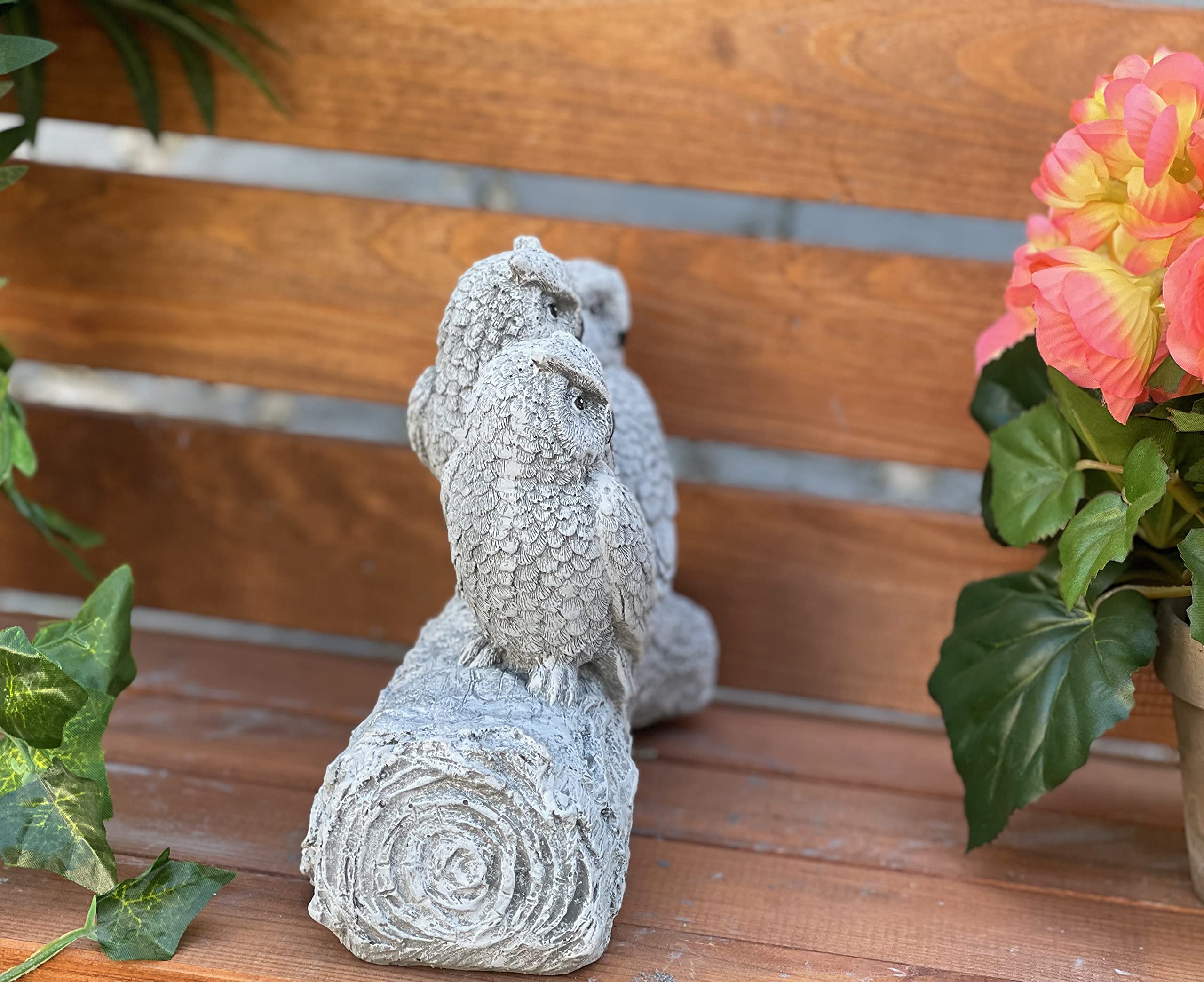 Statua Gufo Hedwig In Pietra Fatta A Mano - Resistente Al Gelo, 20x15x15 Cm