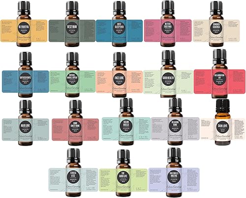 Miniatura 9 de Edens Garden Top - Muestrario de 18 mezclas de aceites esenciales, 100% puro, grado terapéutico, aromas naturales y sin diluir de aromaterapia para