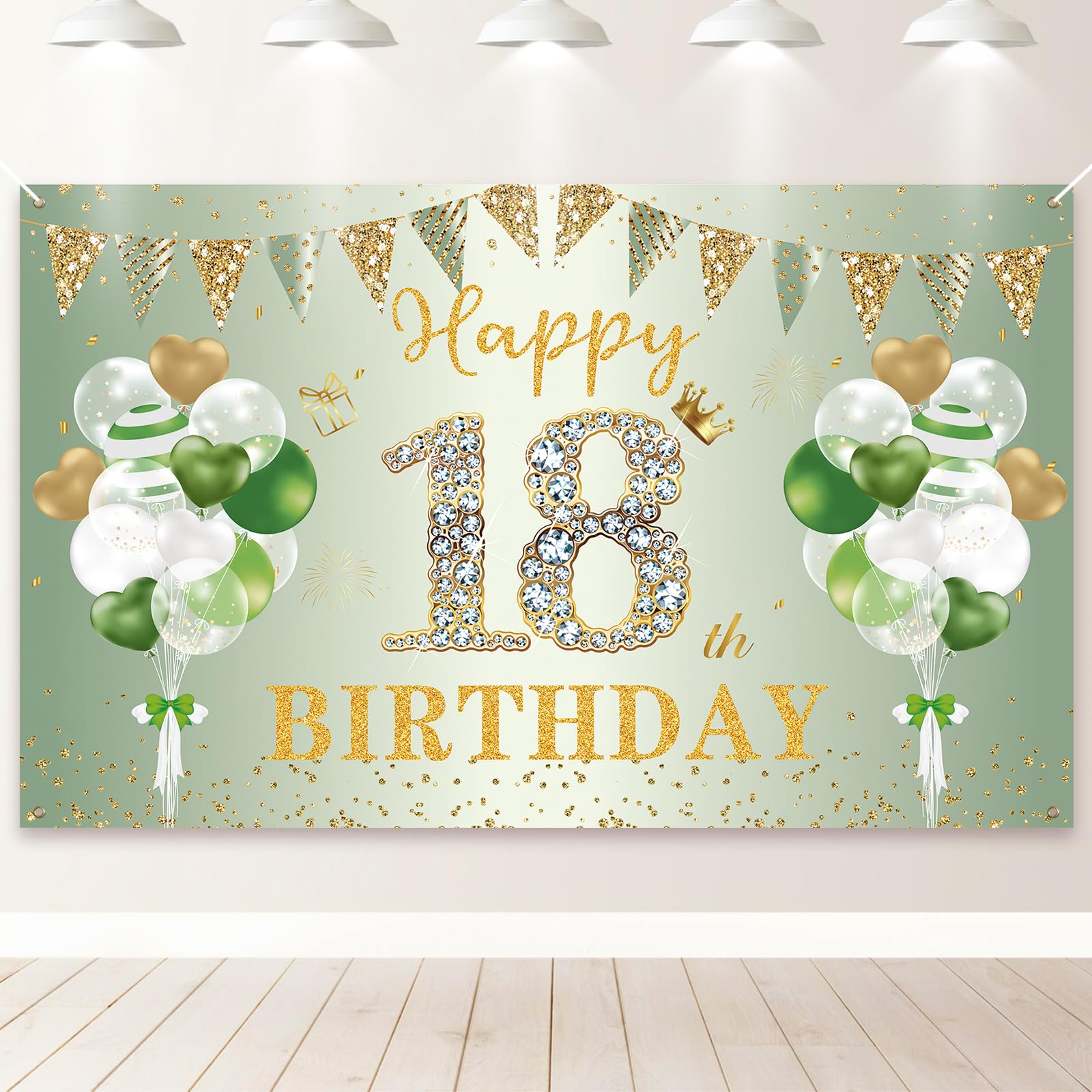 PartyYaa 18. Geburtstag Banner Deko, Extra Großes 18. Geburt