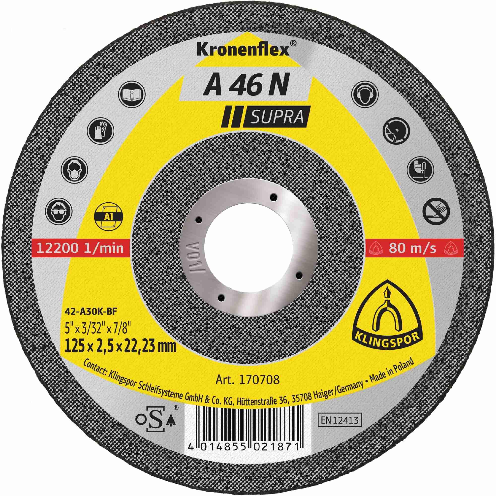 A 46 N - Discos de corte (25 unidades, 125 x 2,5 x 22,23 mm)