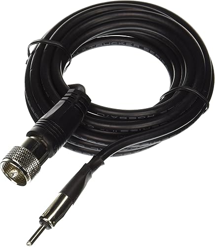 Miniatura 3 de Metra 44-UM53 - Antena de repuesto AM/FM resistente para montaje en espejo y cable coaxial de antena AM/FM RoadPro RP-100C de 10 pies, color negro