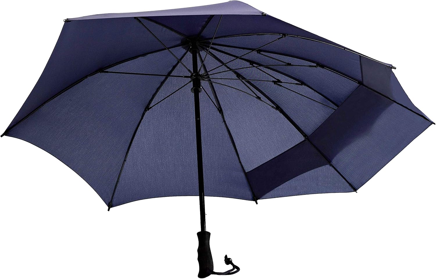 EuroSCHIRM Swing Backpack Lightweight Trekking Umbrella with Pack Canopy Extension, 48”, Fiberglass, (Navy)