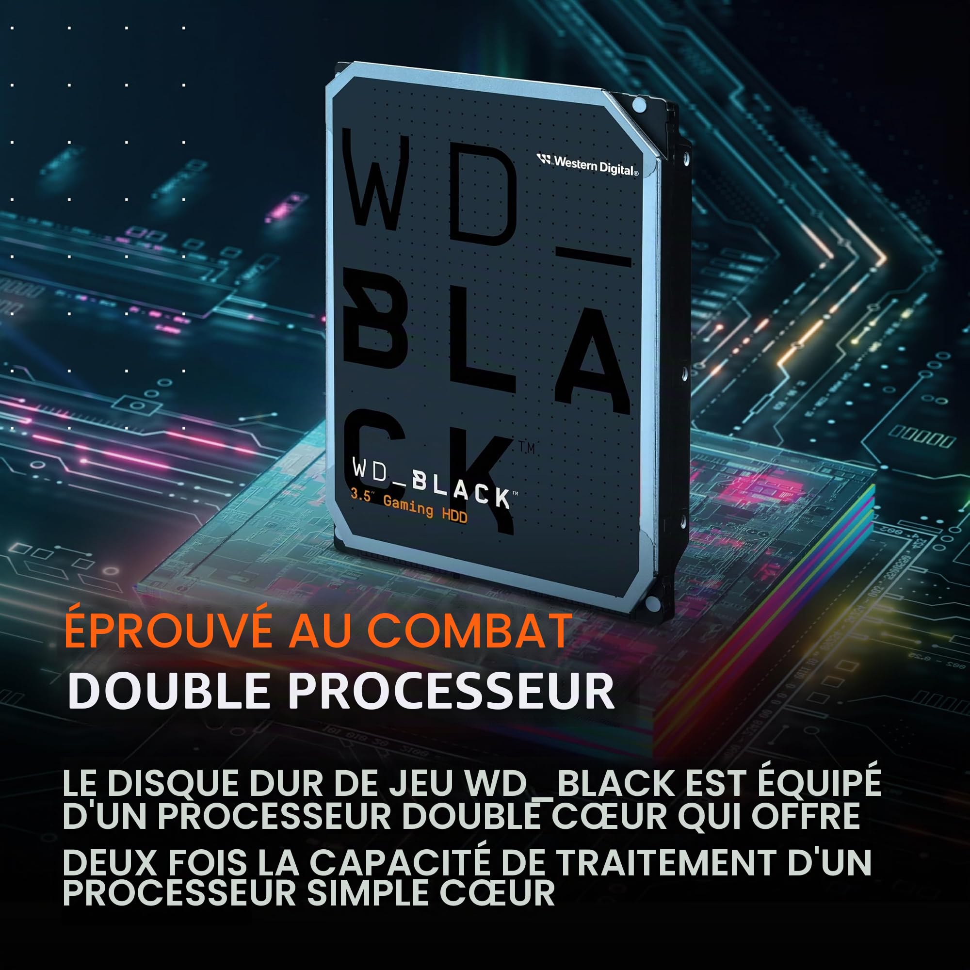 WD_Black 10 to 3.5" Disque Dur Interne - Classe 7200 RPM, SATA 6GB/s, Cache de 512 Mo