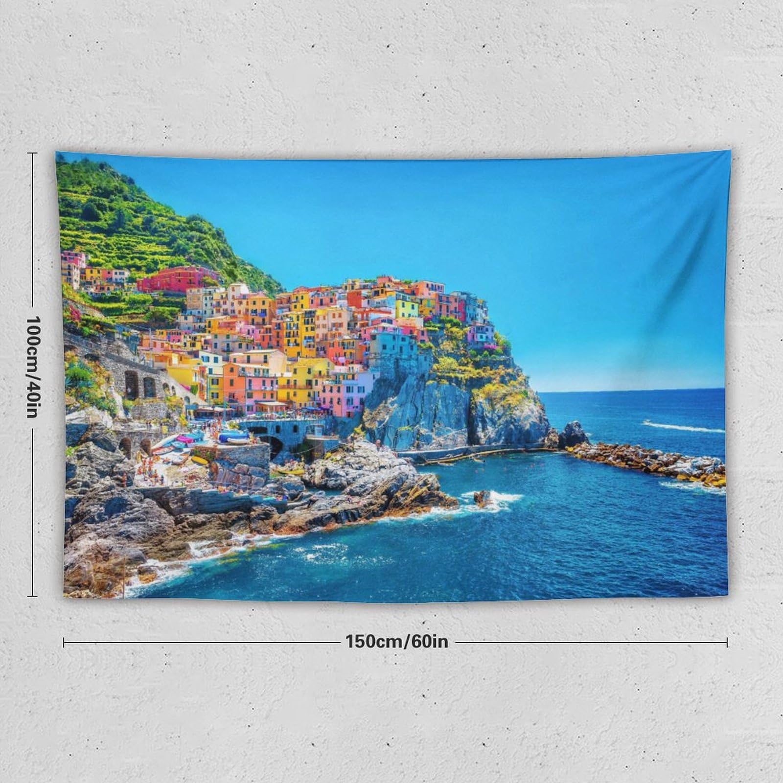 Amazon.co.jp: 建物 海 絵画 インテリア ヨーロッパ 町ポスター