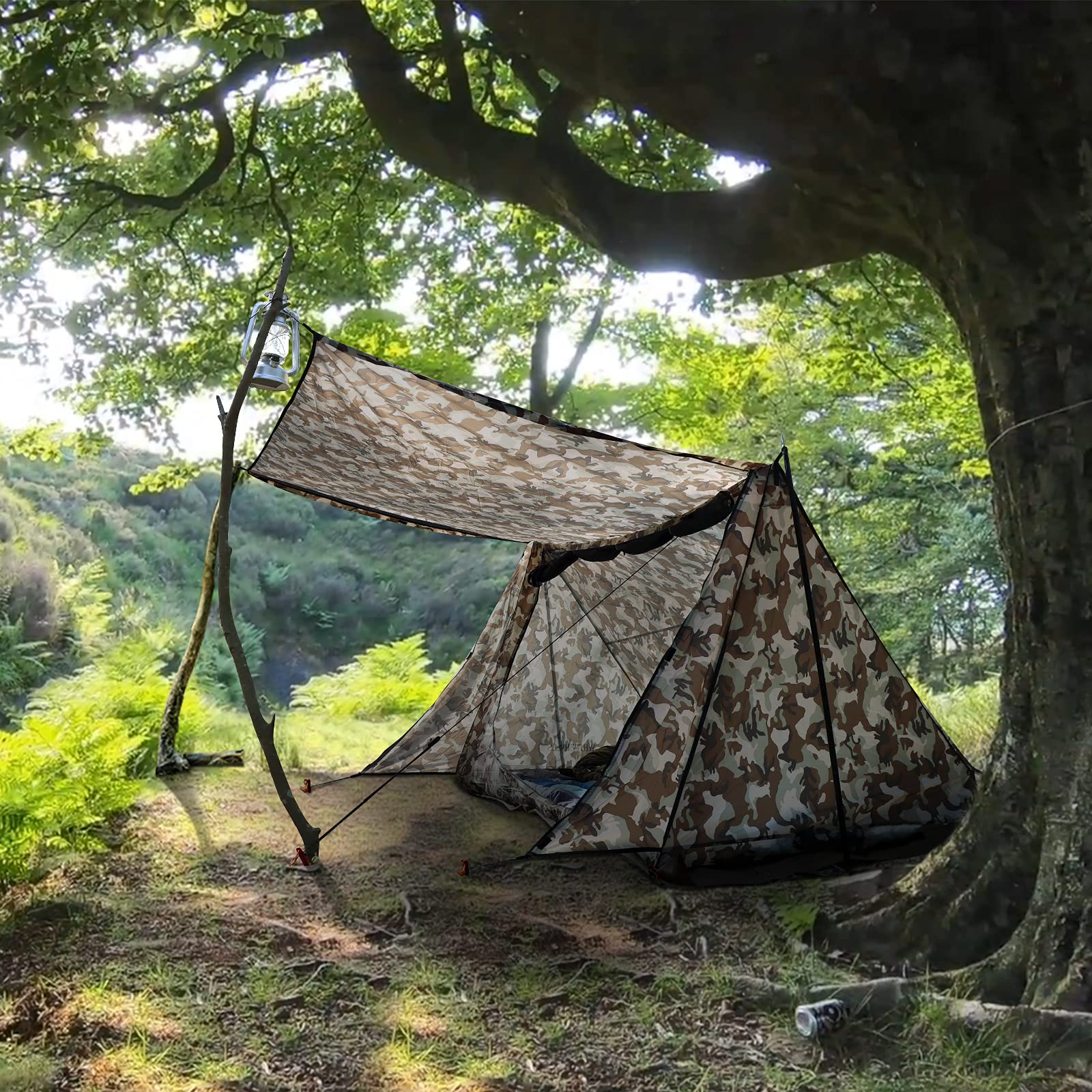 Amazon.co.jp: テント 2人用 パップテント ソロテント ツーリング