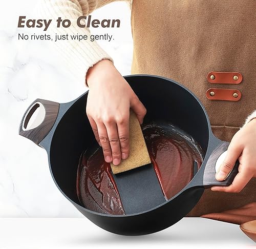 Miniatura 4 de SENSARTE Juego de ollas y sartenes antiadherentes, 20 piezas de utensilios de cocina de inducción, no tóxico, saludable, antiadherente, juego de