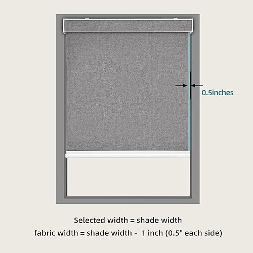 Miniatura 6 de Changshade Persianas enrollables sin cordones con cenefa, persianas enrollables opacas para ventanas, persianas enrollables de tela con aislamiento