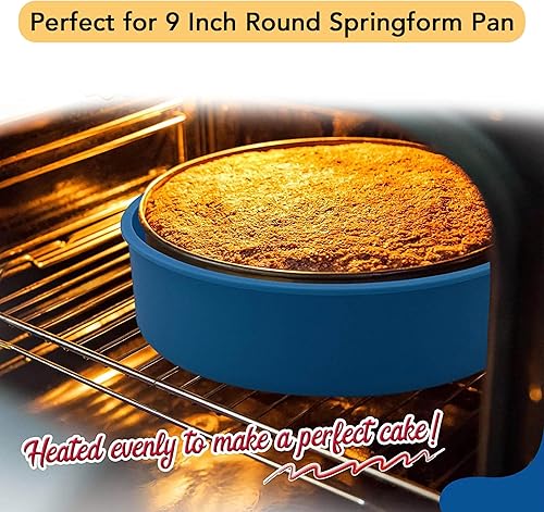 Miniatura 6 de Protector de molde de siliconamolde para pasteles, diámetro interior de 9.25 pulgadas (para uso con resorte de 9 o 9.5 pulgadas, ver viñetas)