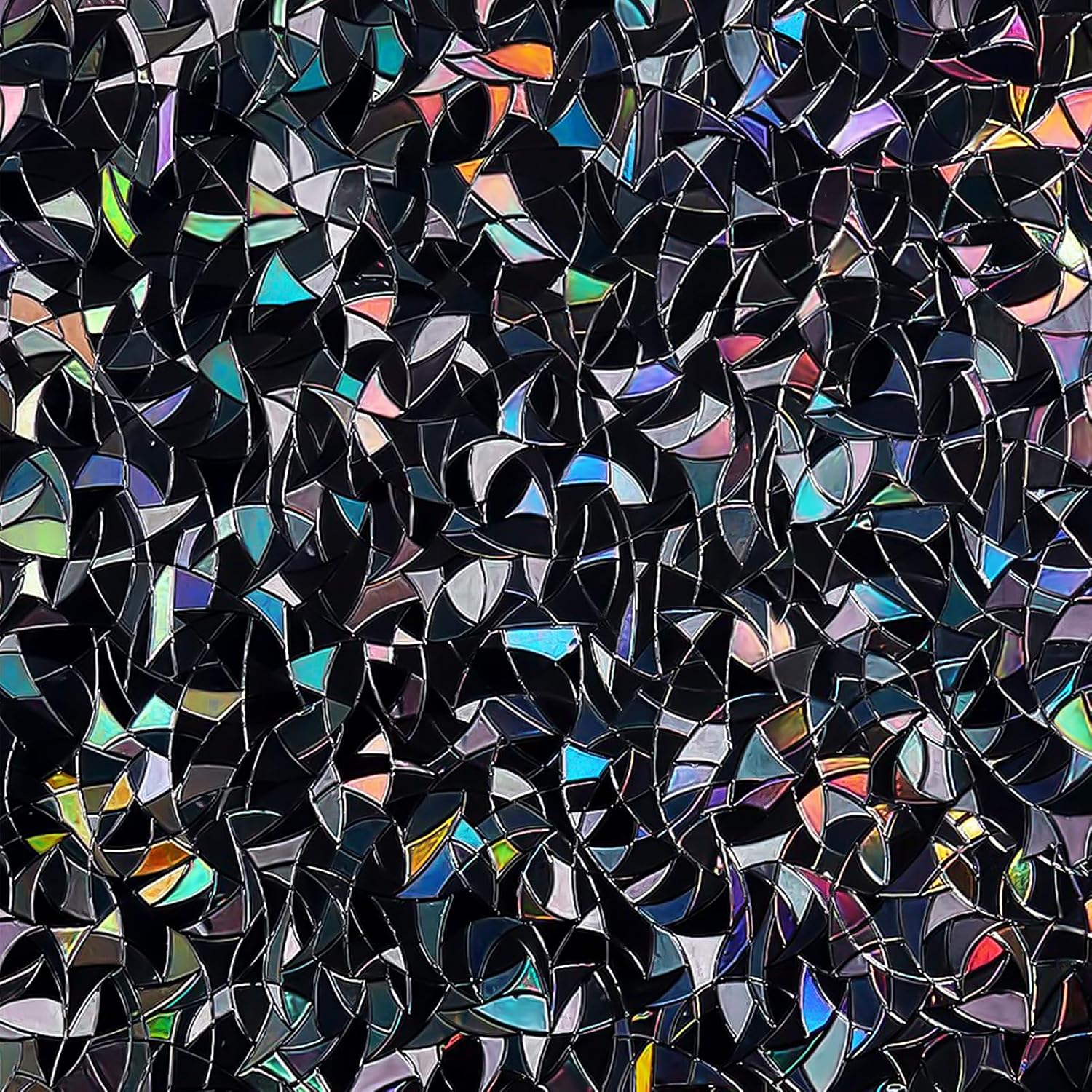 QHY Sunshine Total Blackout Window Film Privacy? Frosted Glass Window Film?Black Window Tint? No Glue? Detachable, no Marks, Suitable for Repeated use (Black Rainbow, 35.4 in X 157.4 in) Black Rainbow 35.4 in X 157.4in