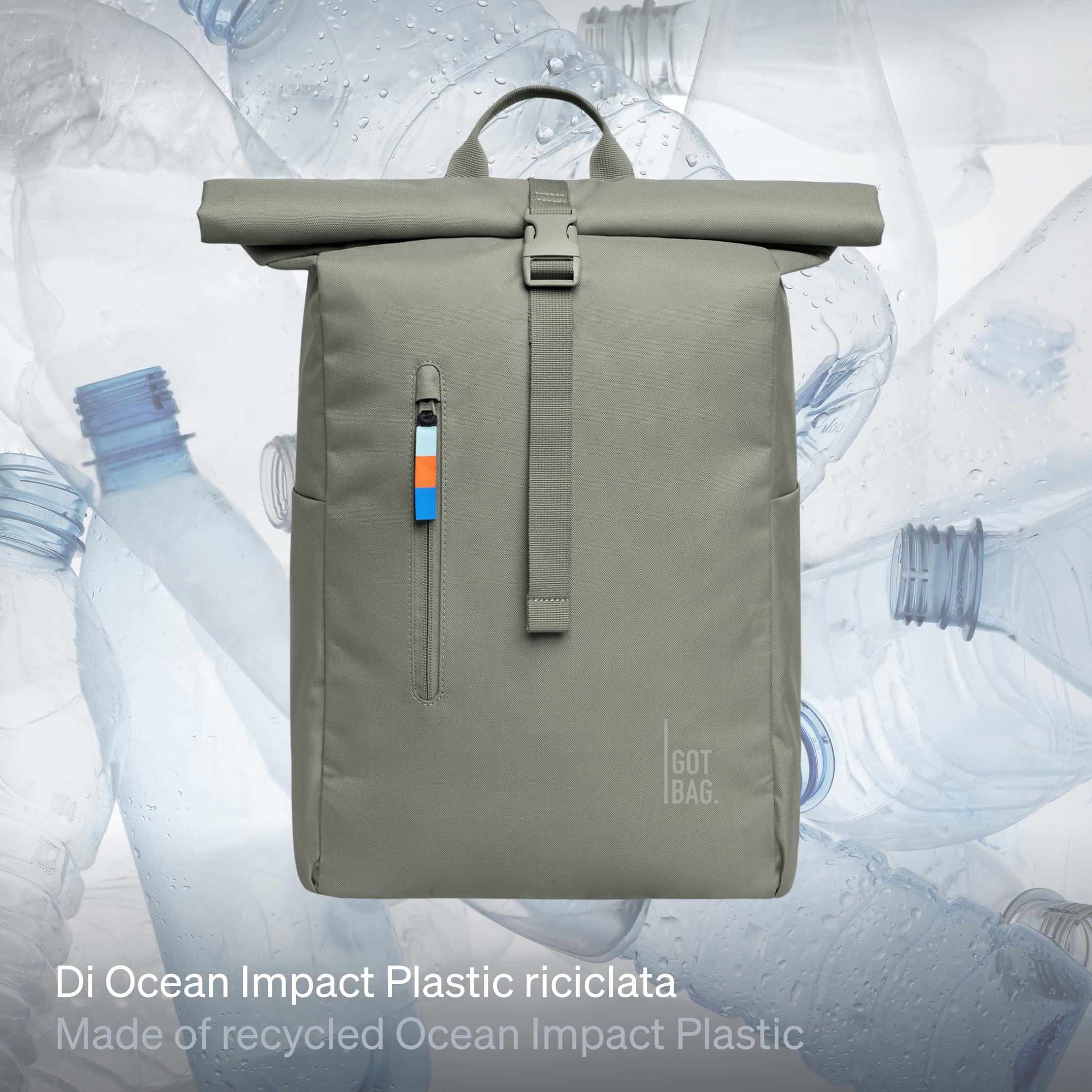 GOT BAG Zaino Rolltop Easy | Zaino porta PC per laptop 16 | Roll backpack da 31 litri di capacità