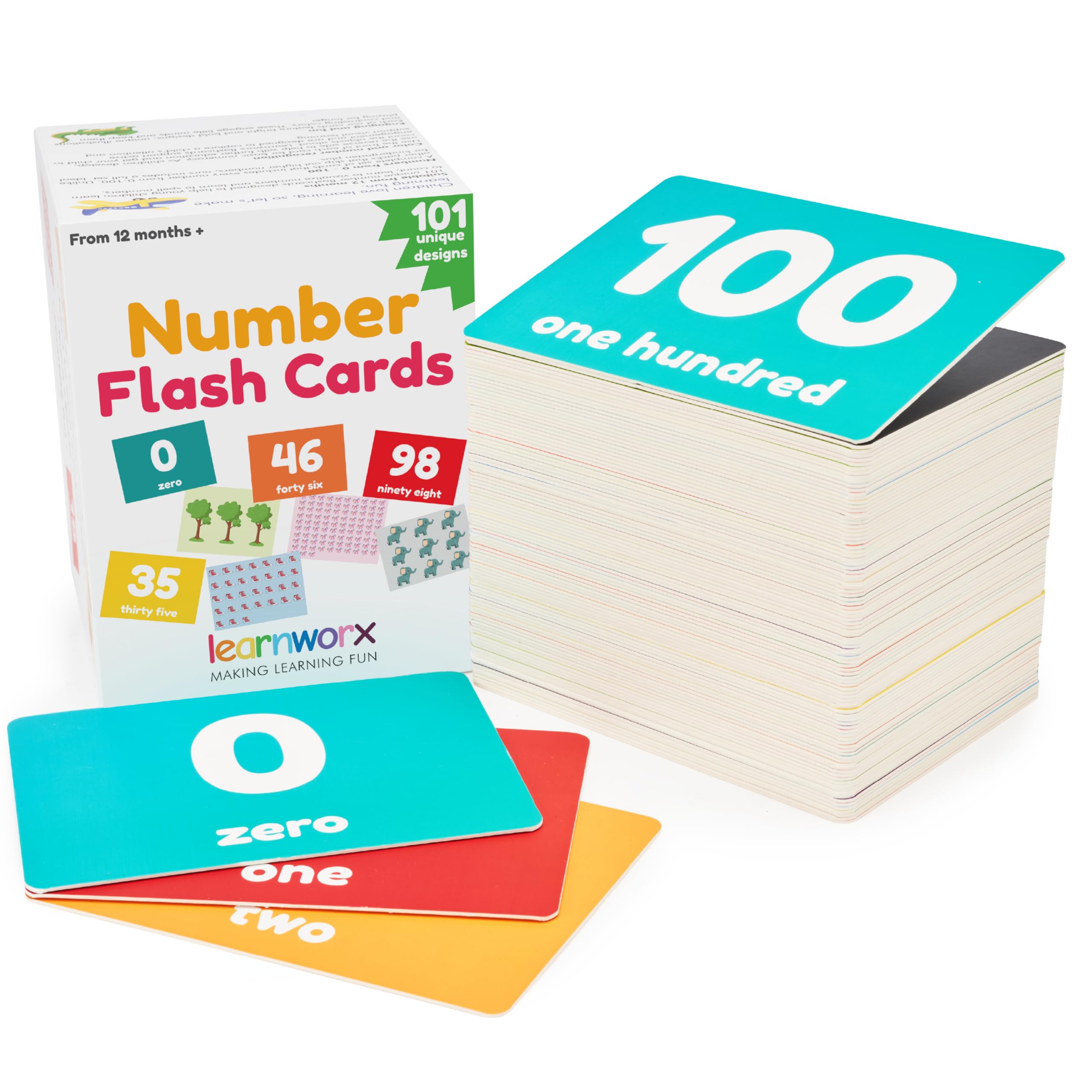 Number Flash Cards for Toddlers | Award-Winning - Toddler Math Flash Cards | Learn Counting Flashcards Numbers 1–100 | Help Kids Count Games | Kids Toys Numbers Match For Preschoolers Kindergarten 2-4
