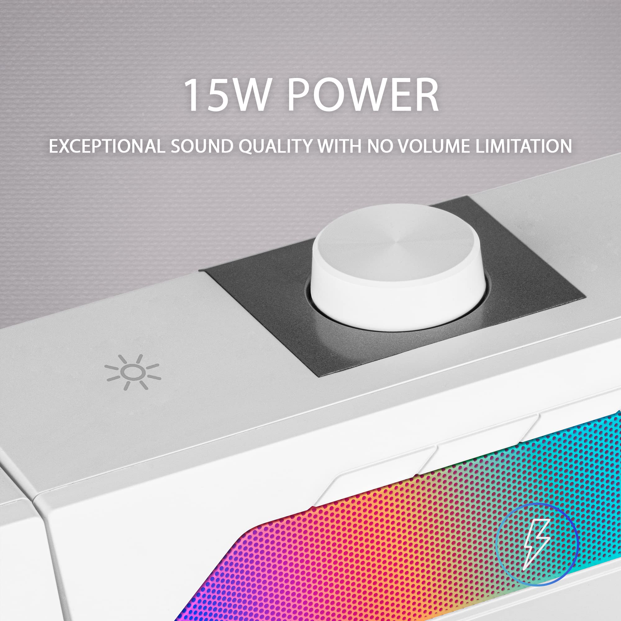 ALTAVOCES CON BLUETOOTH MARS GAMING MSDUO 15W 2.0 BLANCOS