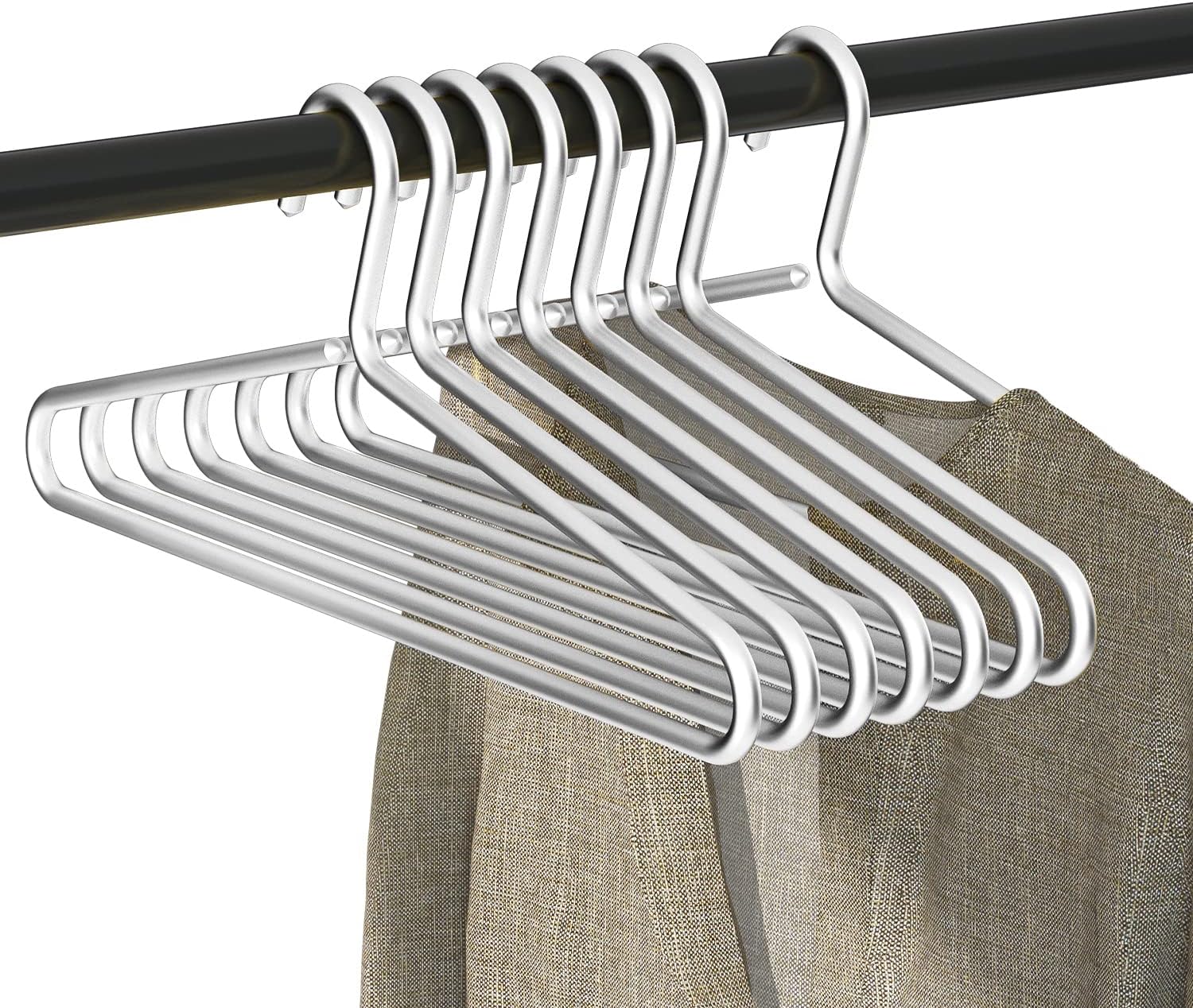 Premium Matte Gold Aluminum Coat Hangers, 10 pcs Heavy Duty Gold Suit Hangers
