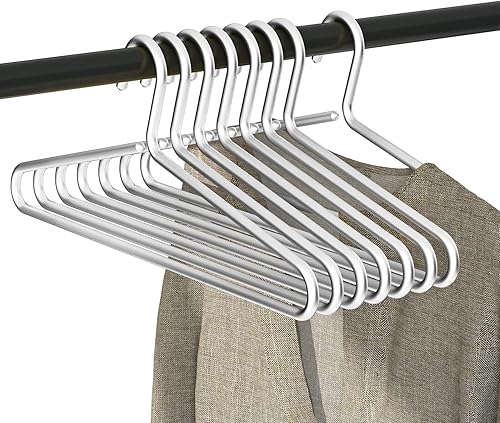 Perchas de aluminio de oro mate de 17 "Premium,Colgadores de traje de metal dorado,Perchas de ropa de aleación