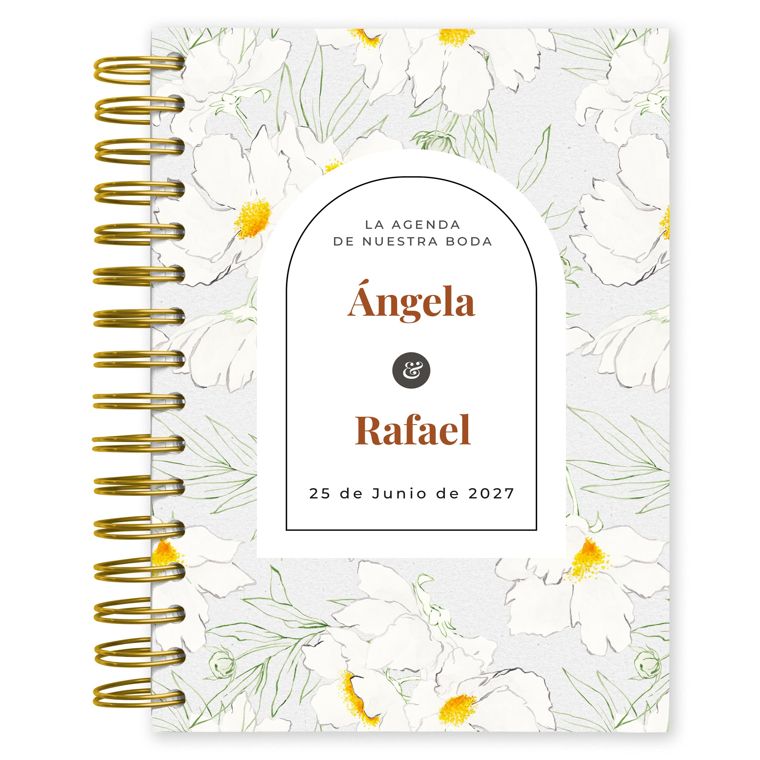 Agenda Boda Perfecta para Organizar cada detalle de tu Día - Ideal Para Novias y Novios, Esta Agenda de Boda te Ayudará a Planificar desde la Ceremonia hasta la Recepción. ONEPERSONAL(PERSONALIZAR)