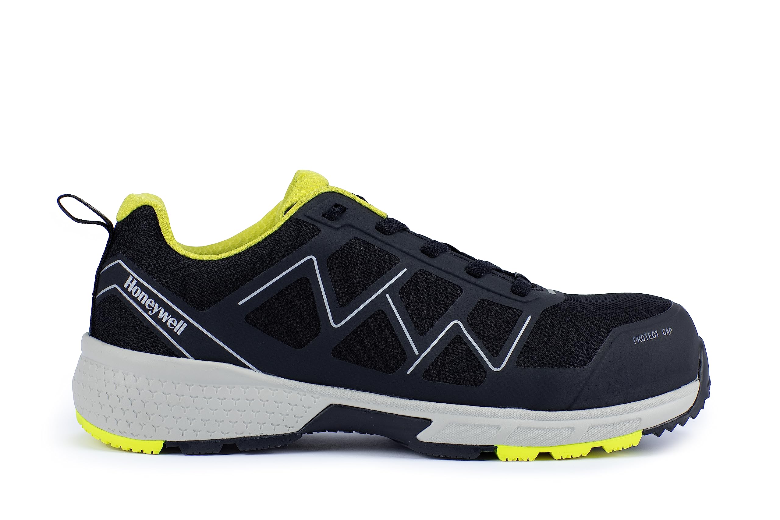 Honeywell Agile Sprinter S3 SRC ESD Zapatos de Seguridad Industrial Unisex, Corte bajo, Puntera de Fibra de Vidrio, Forro de Malla 3D, Entresuela de Goma EVA, Amarillo, Talla 13 UK, 6250120-48