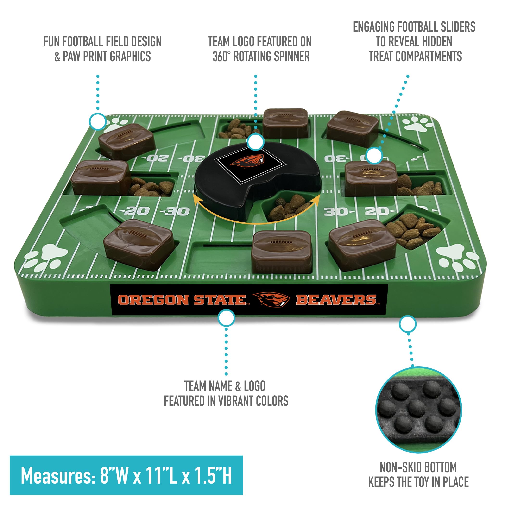 Pets First NCAA Oregon State Beavers - Juguete de rompecabezas para perros, juguete interactivo para perros, rompecabezas lento para perros