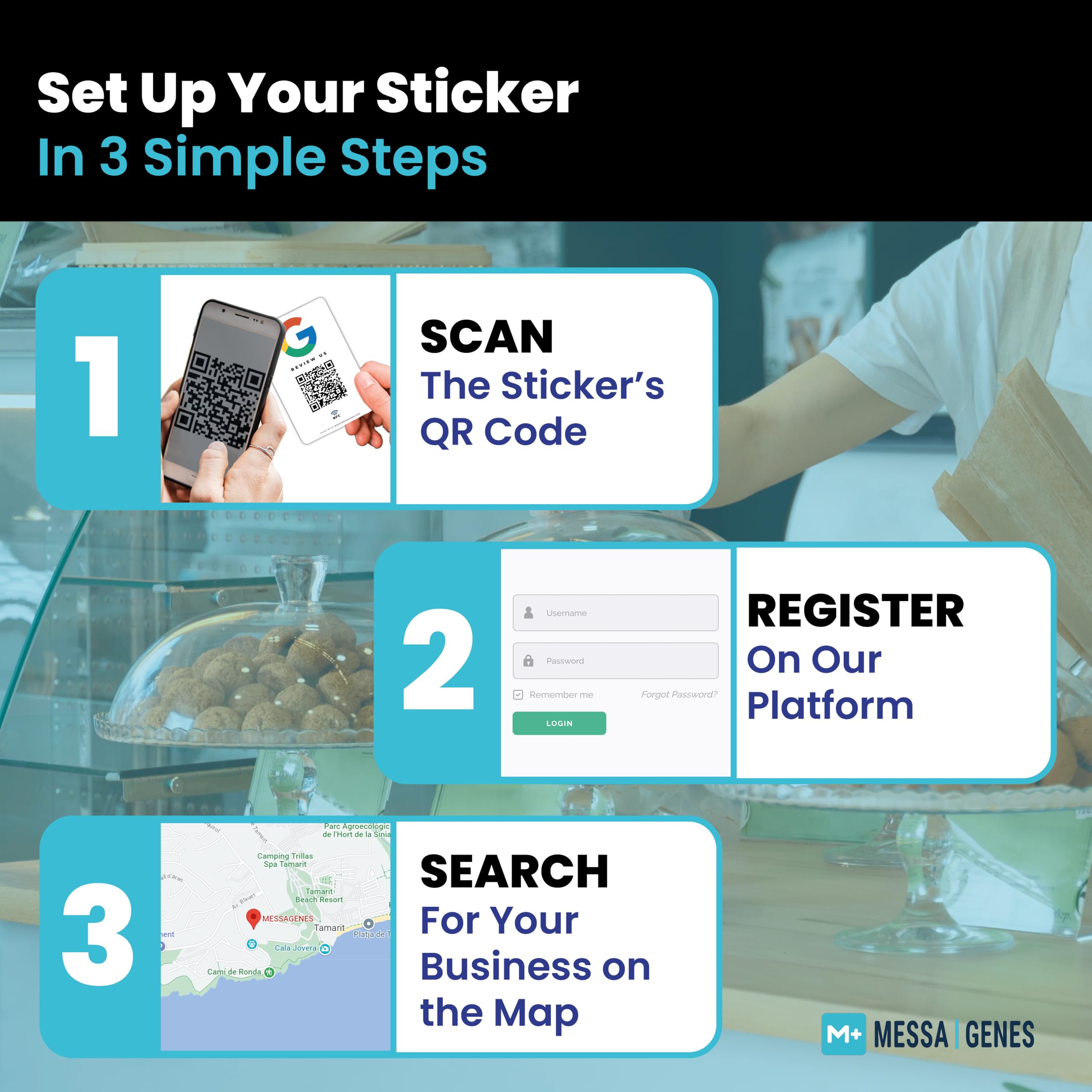 Reusable Review Tap Sticker For Google Reviews - 2-Stickers Pack - View #10