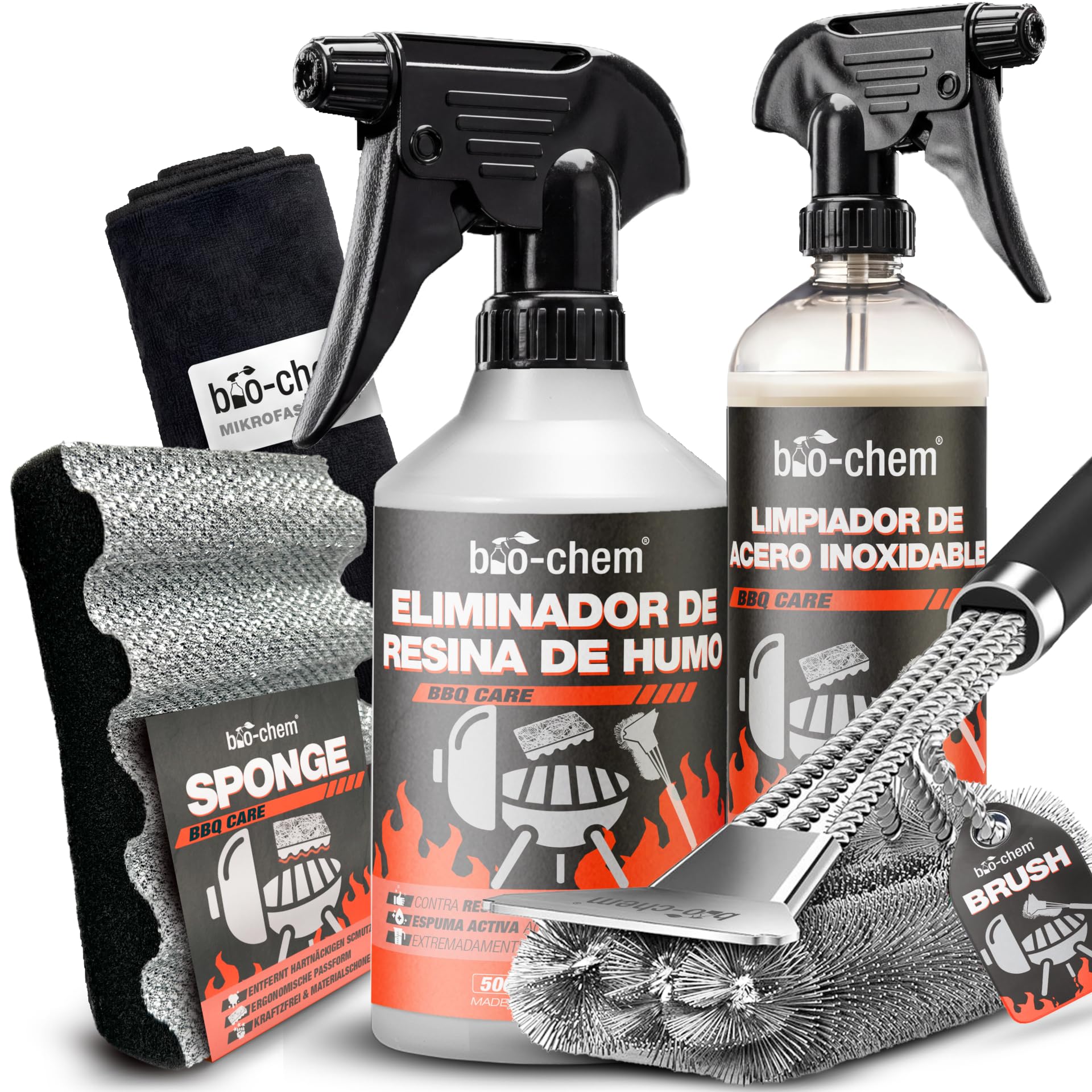 Desengrasante para el horno y la parrilla de la barbacoa Bio-Chem contra restos quemados difíciles