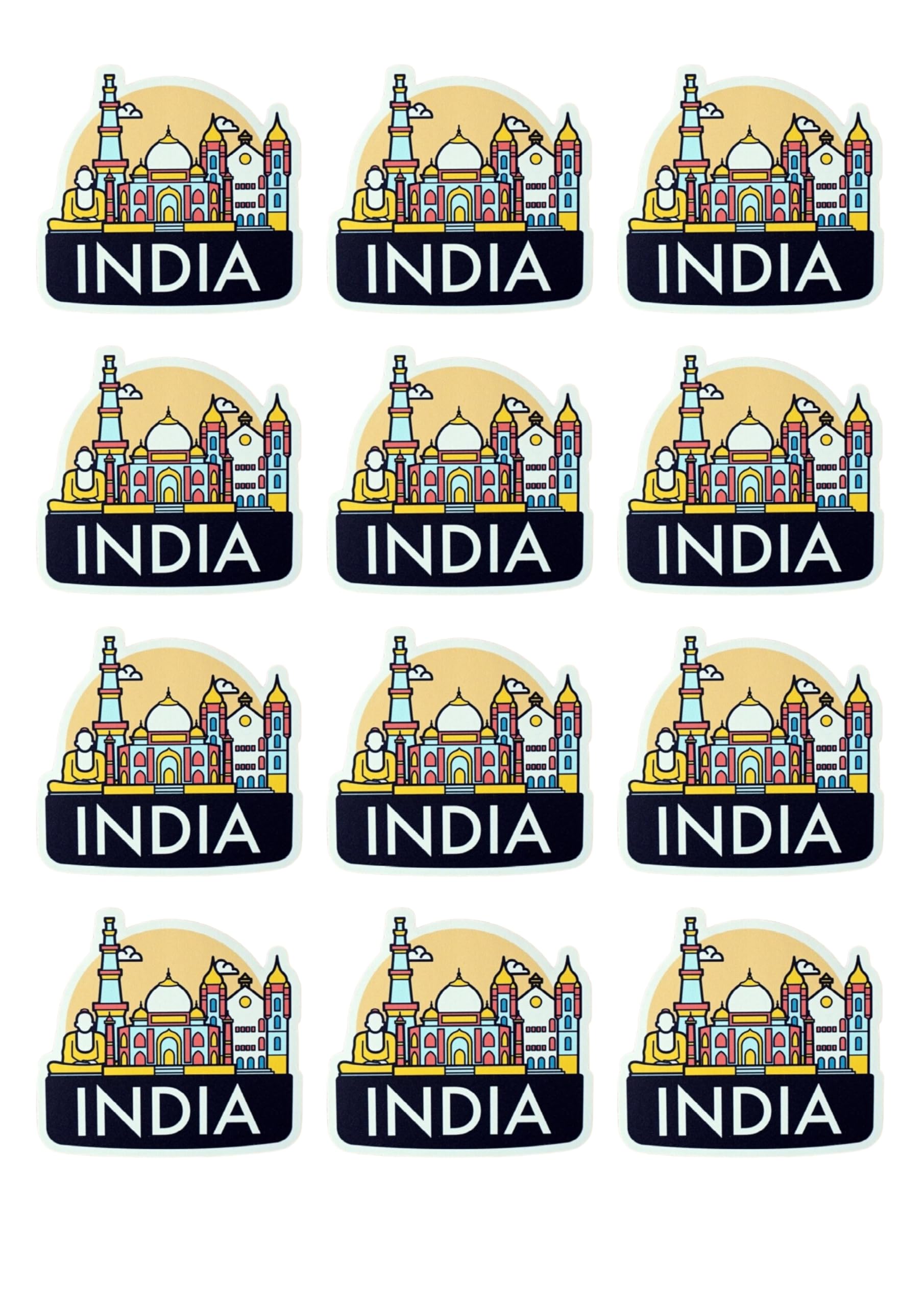 India Vinyl Sticker Decal Pack of 12(2.5 Inch x 2.5 Inch) Luggage Laptop Notebook Journal Gift Suitcase Waterproof Scrapbook Helmet Car (B0CLPJPRVQ) Amazon Price History, Amazon Price Tracker