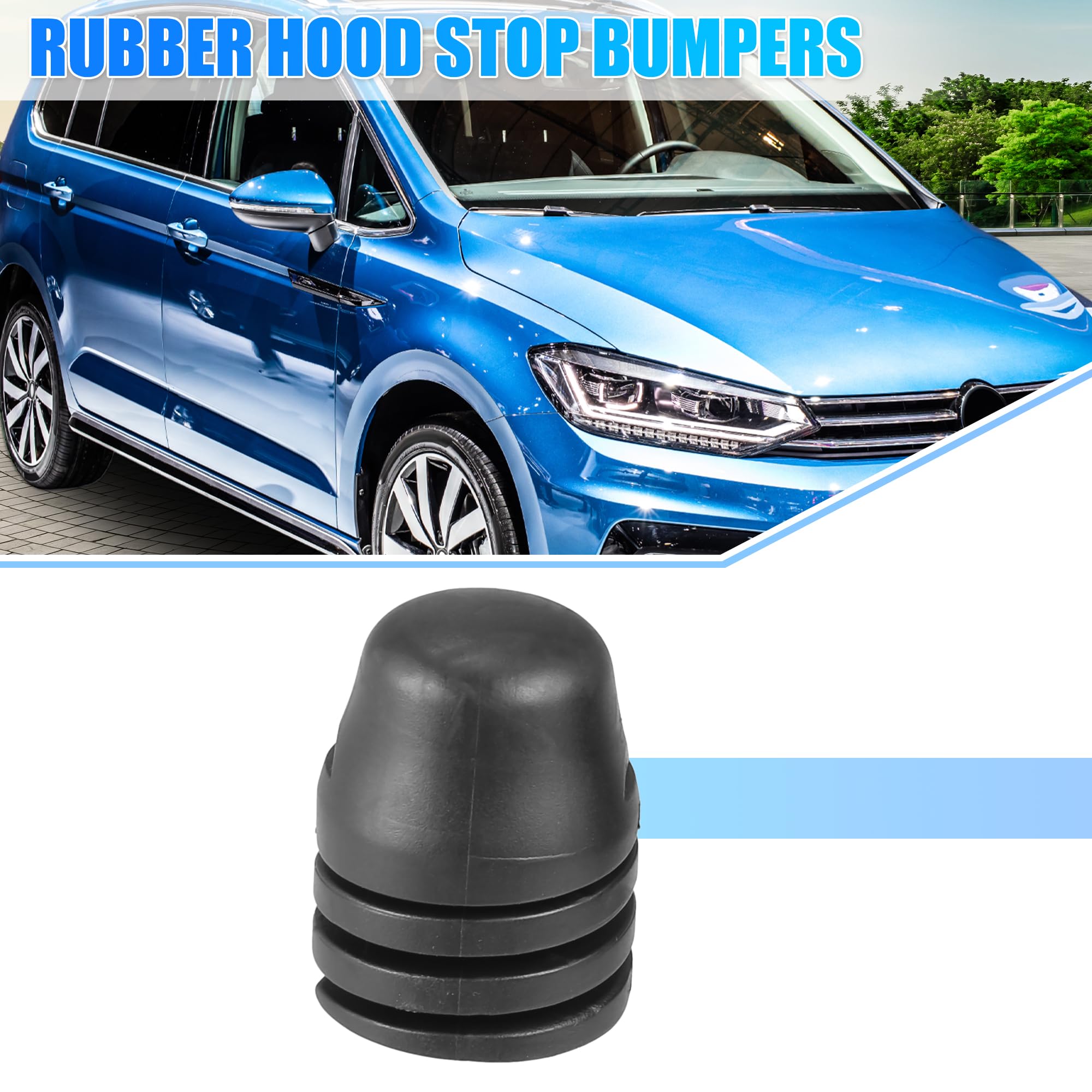 Set 4 Paraurti Gomma Per Cofano Auto Volkswagen - Antirumore, 30x21x21mm - Foto 5