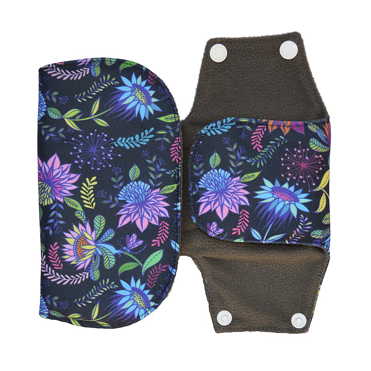 Waschbare Menstruationsbinden/Muttertuch/wiederverwendbare Damenbinden (bunte Blume, 40,6 cm/über Nacht)