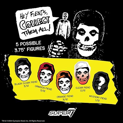 Miniatura 4 de Super7 Misfits Blind Box Flat - (12 unidades) Figuras de acción Misfits de 3.75 pulgadas, coleccionables de música clásica y juguetes retro